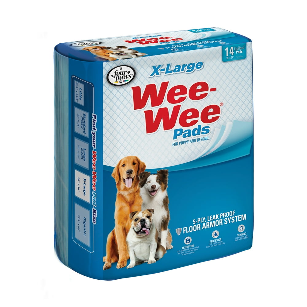 Four Paws WeeWee Dog Training Pads, XLarge, 14 Count