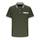 thumbnail image 5 of pstuiky camisetas de hombre, Camisa informal de manga corta con cuello vuelto, cómoda y lisa, para hombre ropa de hombre m, 5 of 6
