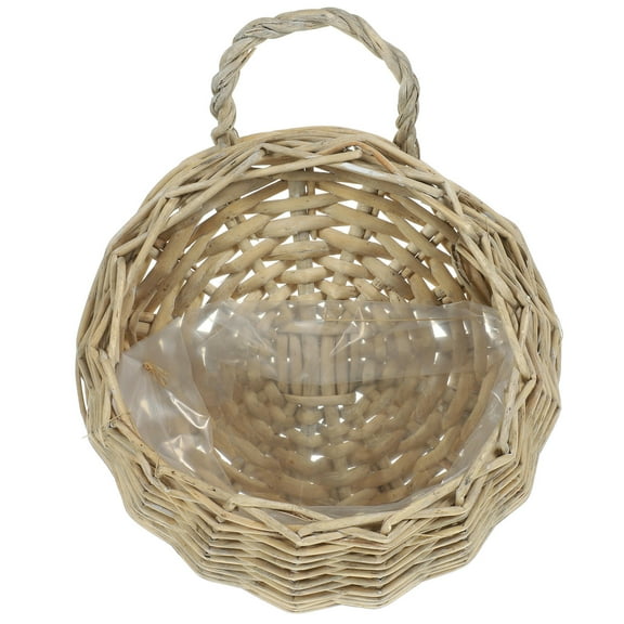 SEWCHICS Wall Hanging Plant Basket Rattan For Homeowners Bird Nest Shape 1Pcs 7.86X4.32X10.22in