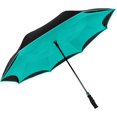 thumbnail image 2 of The Inversa Large 48" Inversa Self Standing Windproof Inverted Reversible Umbrella, Double Layer Canopy Lightweight Travel Umbrella For Women and Men, Portable Umbrella Reverse Close - Teal Blue, 2 of 9