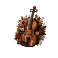 thumbnail image 2 of Violin Floral Patchwork DIY Sewing Kit, Layered Quilted Fabric Handcraft Set With Vintage Flower Motif, Musical Craft Supplies for Wall Table Decor And Handmade Art Adults and Beginners Gift, 2 of 6