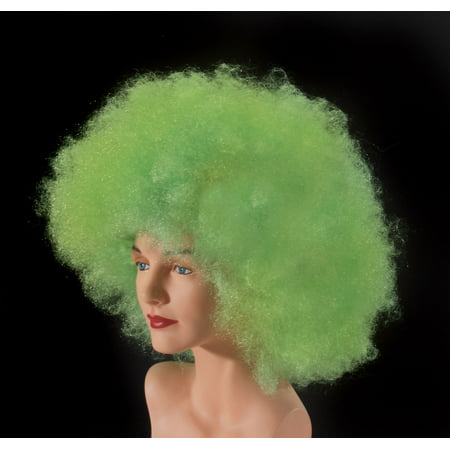 Loftus Adult Giant Afro Halloween Wig, Lime Green, One Size