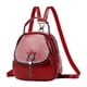 thumbnail image 4 of Mochila pequeña de piel sintética para mujer, sencilla, moderna, informal, ligera, para viajes Rojo, 4 of 9