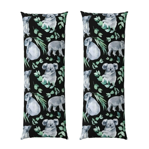 Balery Cartoon Koala Bear Funda Protectora para Almohada Corporal de Algodón Hipoalergénico con Cierre(55 x 21 pulgadas), Almohadas No Incluidas