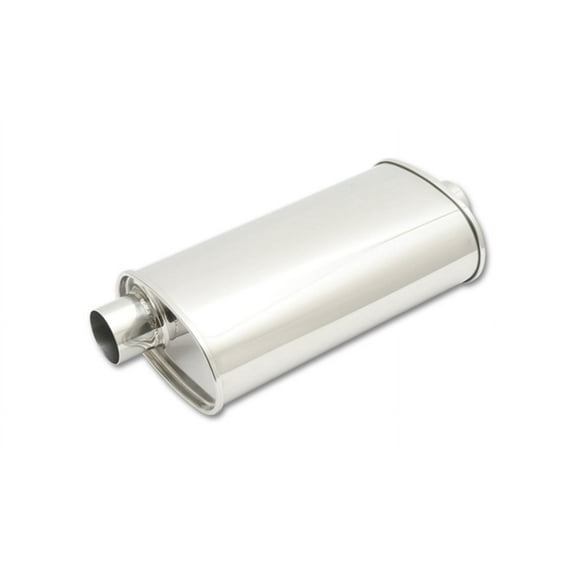Vibrant Performance 1106 VIB1106 STREETPOWER OVAL MUFFLER, 2.5IN INLET/OUTLET (OFFSET-CENTER)