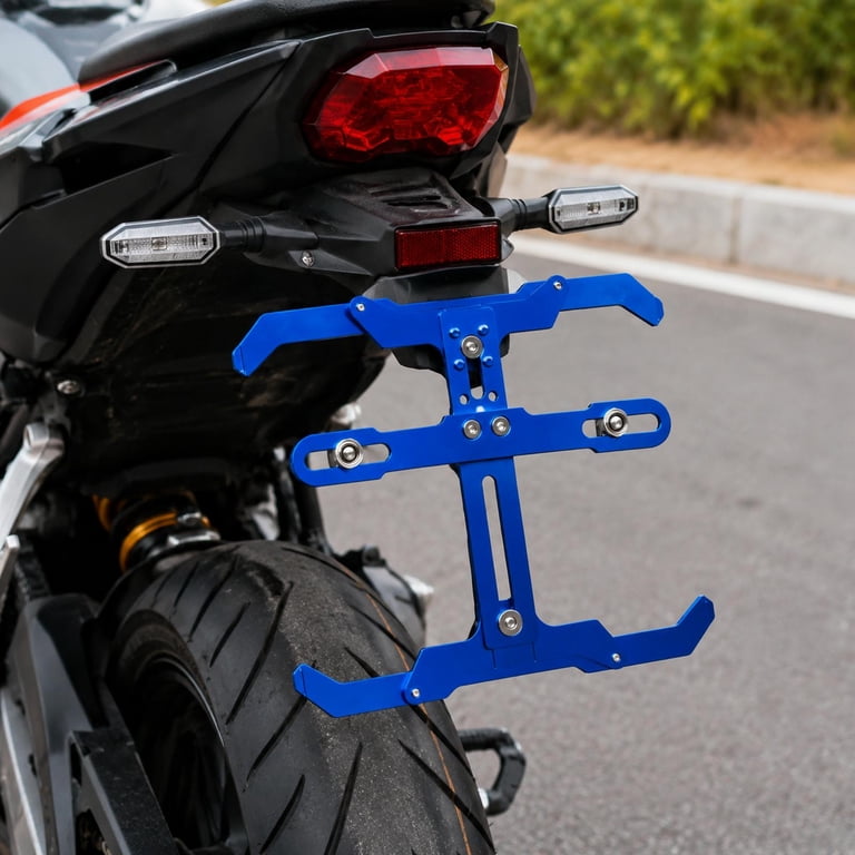 Motorcycle License Plate Bracket Replacement, Adjustable 4-Arm Metal ...