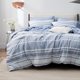 thumbnail image 1 of Bedsure King Comforter Set 7 Pieces, White Blue Striped King Bedding Set Todos, 1 of 9