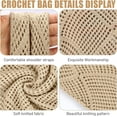 thumbnail image 4 of Gocvo Crochet Bag for Women, Crochet Tote Summer Bag Mesh Large Shoulder Bag (Khaki 14 x 10 x 26.5in), 4 of 6