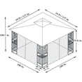 thumbnail image 2 of Leadbon 10’ x 10’ Hardtop Canopy Gazebo, Weather Resistant, 2 of 7