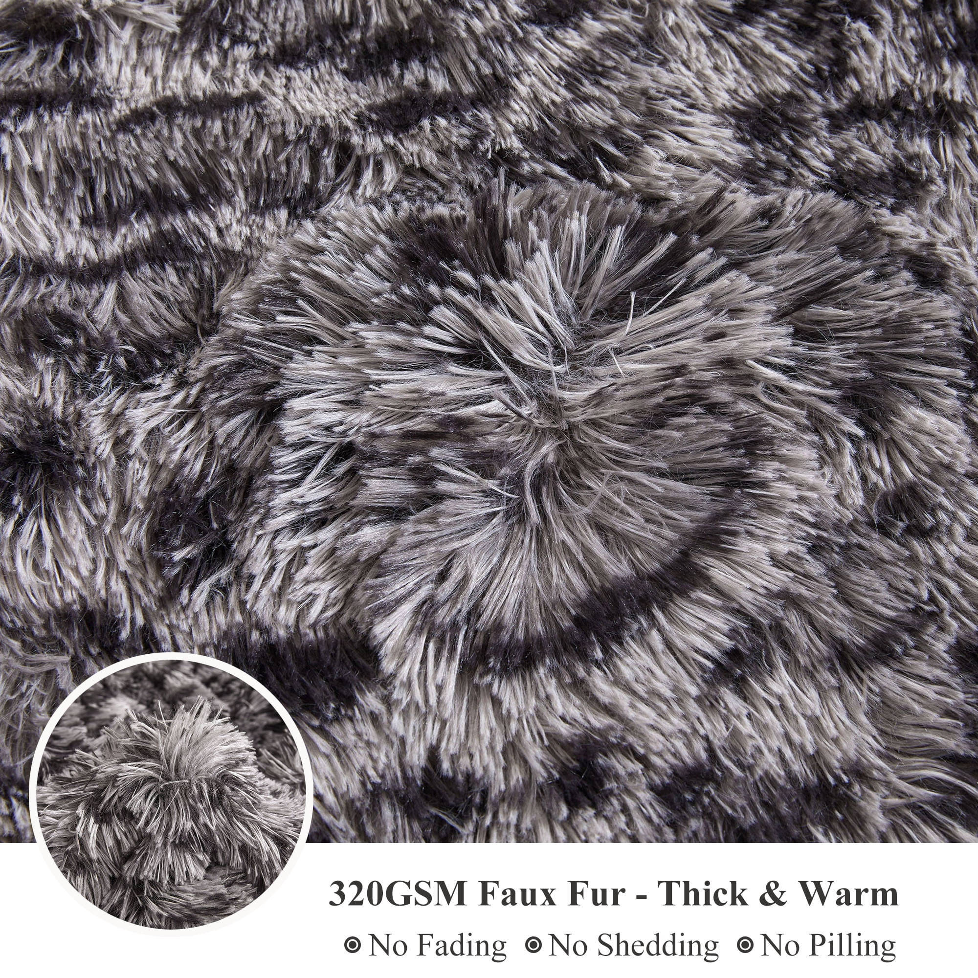XeGe Luxury Faux Fur Leopard Print Throw, Soft 50x60 Cheetah Print Fluffy Blanket, Shaggy Plush Decorative Couch Blanket, Cute Furry Fuzzy Animal Throw for Sofa Bed, Leopard Light Grey