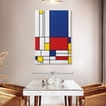 thumbnail image 3 of Elephant Stock Geometric Mondrian Ii Wall Art - Vertical Canvas Wall Art - Living Room Wall Decor - Abstract Canvas - Purple And Red Decor - 32" x 48", 3 of 8