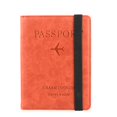 thumbnail image 1 of KEY12 Función múltiple Bolsa de pasaporte Cuero Juegos de viaje Titular del pasaporte Portátil Paquete de archivo Titular de tarjeta de crédito Delgadez Cartera RFID/Multicolor huangjie unisex, 1 of 2