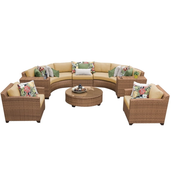 Tuscan 8 Piece Outdoor Wicker Patio Furniture Set 08e