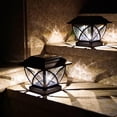 thumbnail image 3 of 1 Pack Solar Post Lights Outdoor, Solar Powered Fence Post Cap Lights, High Brightness Warm White LED Lighting Decor for Garden Deck Patio, 3 of 7