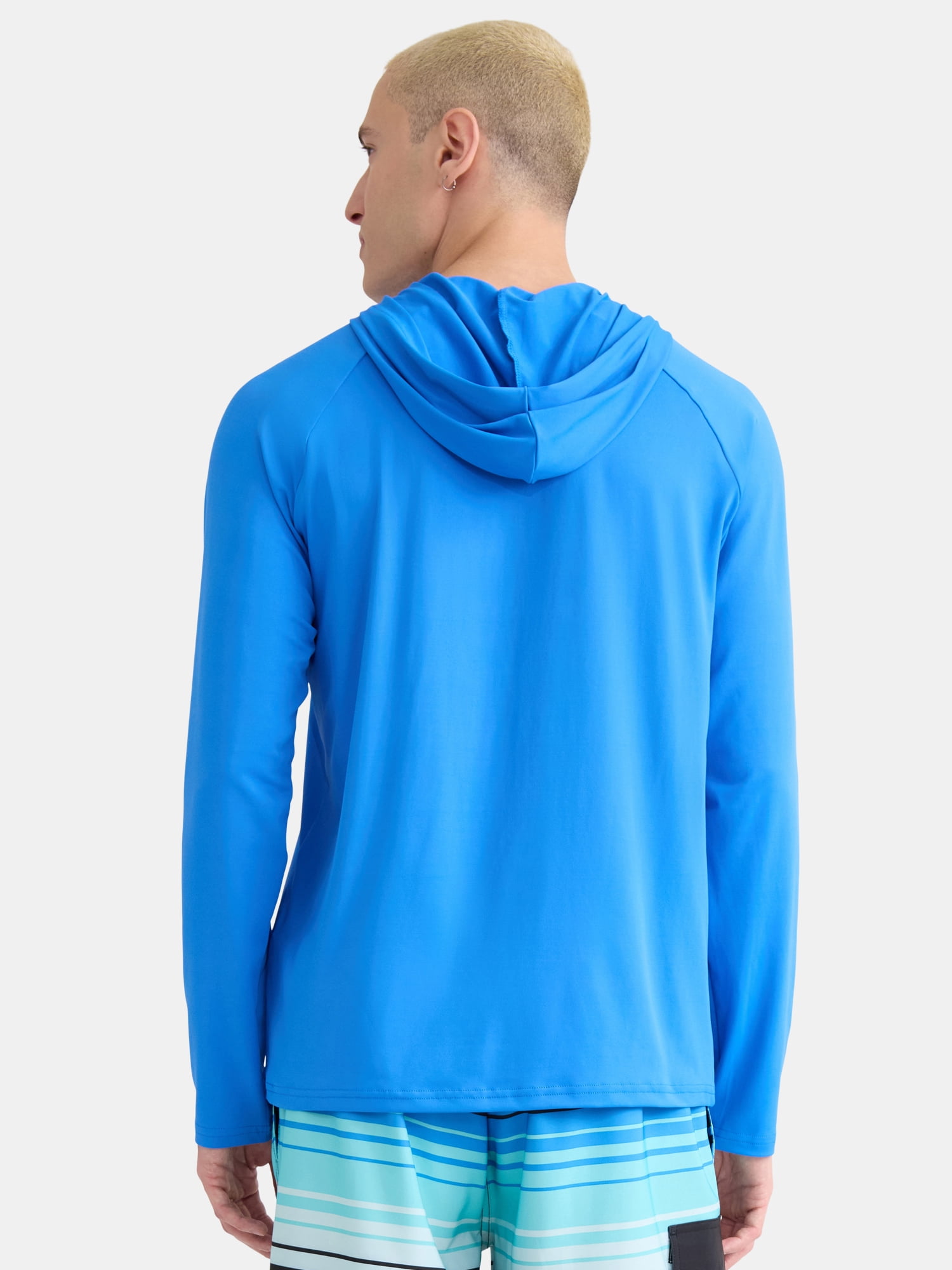 George Men's and Big Men's Hooded Sun Shirt with Long Sleeves, UPF 50+, Sizes S-3XL