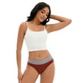 thumbnail image 4 of Unique Bargains Women's Mid-Waisted Color-Block Panties Full Coverage Briefs S Brown, 4 of 6