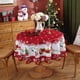thumbnail image 2 of Mantel redondo impermeable antiincrustante con diseño de árbol de Navidad rojo de Navidad y Papá Noel, 2 of 6
