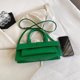 thumbnail image 2 of Bolso bandolera casual Bolso Monederos Mujer Gran capacidad PU Verde sólido, 2 of 3