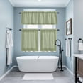 thumbnail image 3 of Cameo Green Retro Greek Key Kitchen Curtains Sets for Windows 24 Inch Length, Geometric Greece Ancient Rustic Rod Pocket Window Treatments Tier Curtains and Valances Set for Bedroom/Bathroom, 3 of 8