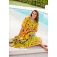 thumbnail image 6 of Only Necessities Plus Size Petite Bib-Front Short Sleeve Maxi Lounger, 6 of 6