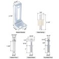 thumbnail image 2 of Unique Bargains 16pcs Bifold Door Hardware Kit Include Top & Bottom Pivot, Bracket & Guide Wheel Bi-fold Closet Door Hardware Kit, 2 of 6