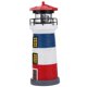 thumbnail image 2 of Uadme Estatua de Faro de energía Solar LED, luz giratoria para Exteriores, jardín, Patio, césped, Adorno Artesanal, luz de Faro(Rojo), 2 of 5
