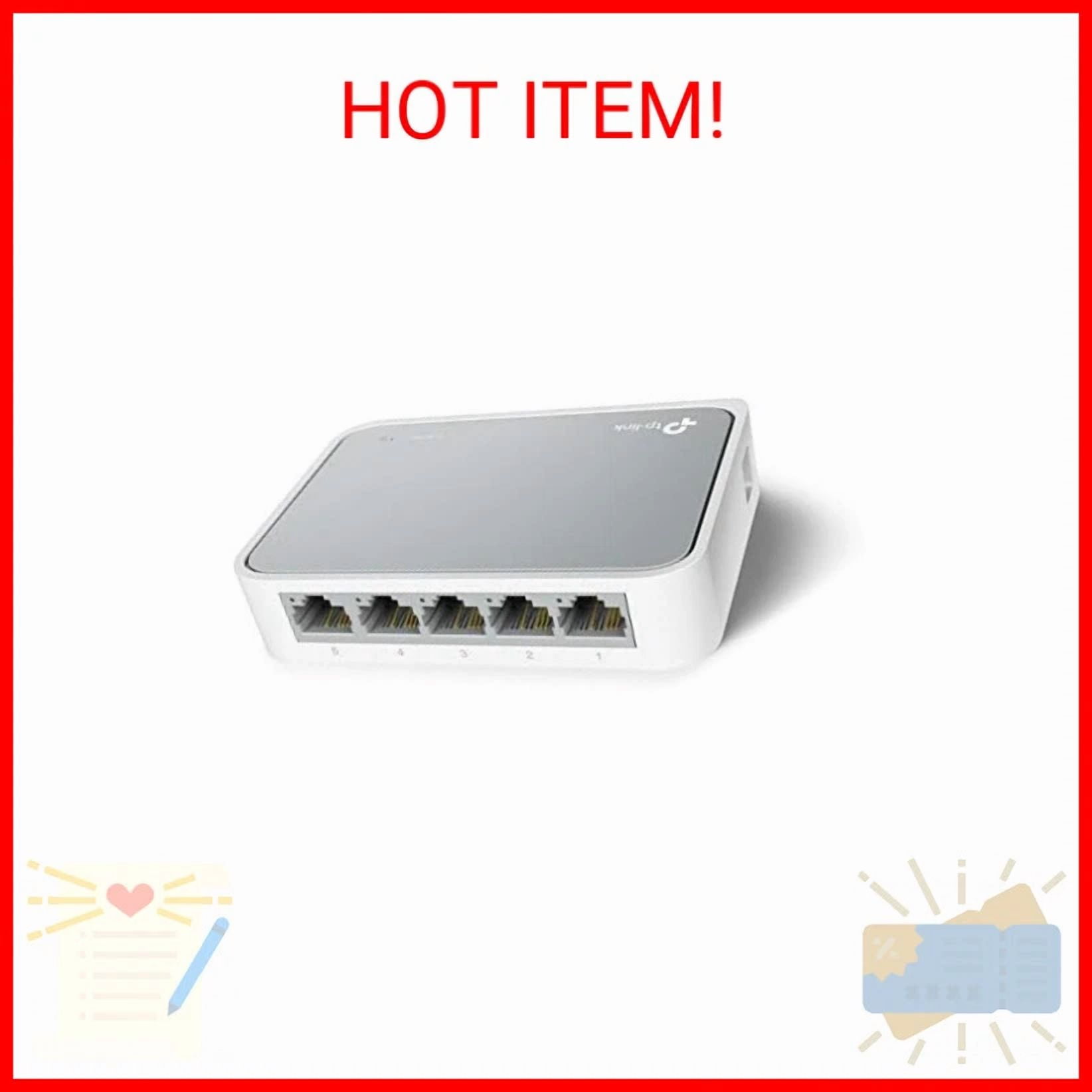 BUTTERFLY- 5-Port Ethernet Switch – Fast Wired Network Hub