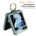 thumbnail image 5 of ELEHOLD for Samsung Z Flip 5 Clear Case with Ring Stand, Galaxy Z Flip 5 Transparent Slim Plating Lightweight Case with Metal Ring Holder for Samsung Galaxy Z Flip 5 5G 2023,Darkgreen, 5 of 9