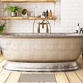 thumbnail image 4 of Large Shower Mat, 28.3 x 14.5 inch Non Slip Shower Mats for Inside Shower with Drain Hole, No Odor Soft TPE Shower Floor Mat, Extra Large Non Slip Shower Mat with Suction Cups, Grey, 4 of 5
