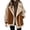 Khaki, variant on Sherpa Fleece Moto Jacket for Women, Faux Shearling Lapel, Warm Winter Fashion Outerwear with Pockets, 1 Piece, S-4XL, Plus Size Friendly