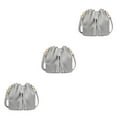 thumbnail image 1 of Maytalsory Chic Small Shopping Bucket Shoulder Bag Drawstring Purse Handbag Blue Gray 22x11x19CM 3Set, 1 of 6