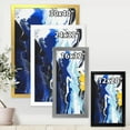 thumbnail image 4 of Designart 'Abstract Blue and Yellow Waves' Modern Framed Art Print, 4 of 4