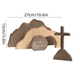 thumbnail image 3 of Empty Tomb Easter Scene and Cross Decoration, Wooden Easter Resurrection Scene Cross Jesus Tomb Tray Set,Jesus Nativity Scene Decor for Religious Decorations,Home Office Tabletop,Shelf Decor, 3 of 9