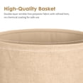 thumbnail image 2 of PinkSheep Round Side Table with Storage Bakset, Small Bedside Table End Table for Living Room Bedroom, White, 2 of 7