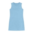 thumbnail image 3 of Yievot Womens Summer Mini Dresses Casual Sleeveless Crew Neck Side Slit Beach Travel Vacation Short Sundress, 3 of 5