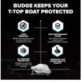 thumbnail image 6 of Budge Hard Top T-Top Boat Cover, 600 Denier UV & Water-Resistant Polyester, Fits Boats 24-26 ft with Beam up to 106", Gray, 6 of 8