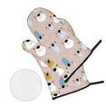 thumbnail image 2 of Oven Mitts and Pot Holders 4 pcs Set, Cute hand drawn bear Heat Resistant Silicone Oven Mitts Pot Holders for Kitchen Baking Cooking, Non-Slip Oven Gloves Hot Pads Potholders, 2 of 7
