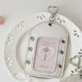 thumbnail image 6 of Ballet Ribbon Photo ID Holder Keychain, Silver Badge Card Sleeve Pendant, 6 of 7