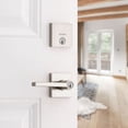 thumbnail image 4 of Cerradura de puerta Kwikset 991 Halifax con llave, palanca de entrada y cerrojo, 4 of 4