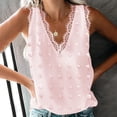 thumbnail image 3 of Askfv Womens Lace Tank Top Summer Camisole Sleeveless Jacquard Shirt, 3 of 4