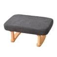 thumbnail image 4 of Reposapiés, otomana rectangular, taburete con asiento acolchado, taburete creativo pequeño Negro, 4 of 9