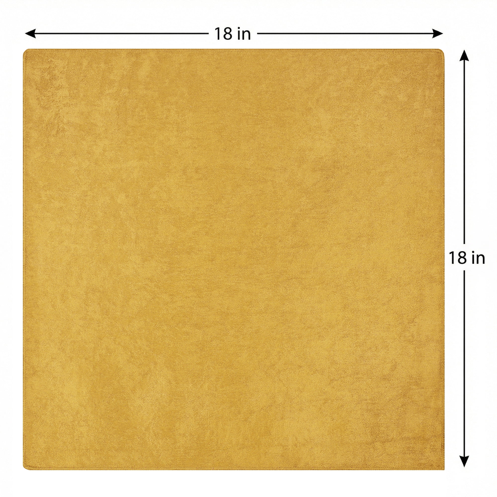 Unique Bargains 12Pcs Polyester Reusable Cloth Napkins Yellow 18x18inch