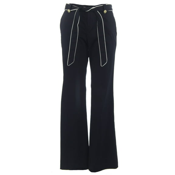 Elizabeth Mckay Women's Waist Tie Libby Pants 0 Navy & Whisper White