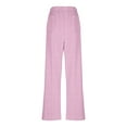 thumbnail image 7 of OGLCCG Womens Striped Pajamas Pants Elastic Waisted Wide Leg Comfy Loungewear Pants with Pockets Casaul Lightweight Baggy Sleep Pants,S,Pink, 7 of 7