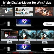 40Gbps Thunderbolt 4 Dock Station, 13 In 1 8K Laptop Dock with Max 96W Charging 2.5G RJ45 for Laptop
