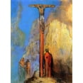 thumbnail image 2 of Redon, Odilon 14x18 Gold Ornate Wood Framed with Double Matting Museum Art Print Titled - Calvary, 2 of 4