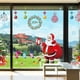 thumbnail image 1 of Decoraciones de ventanas de Papá Noel de 4 piezas, para decoración de exhibición navideña, juego de decoración de ventanas, pegatinas autoadhesivas de PVC extraíbles, juego de decoración de invierno, 1 of 6