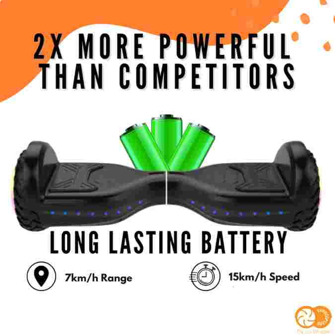 Gyrocopters Pro 6.0 All Terrain Hoverboard Speed up to 15km h 250W Powerful Motor 6.5 LED wheels 165 lbs weight capacity UL2272 certified BLACK Walmart