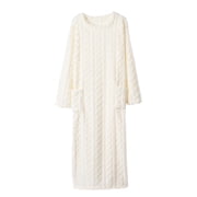 Tranfacy Robes for Women,Womens Warm Robes for Winter,Womens Solid Color Nightgown Winter Loose Bathrobe Home Wear Nightgown