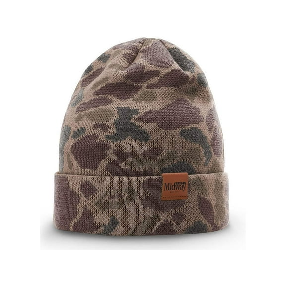 MidwayUSA Knit Cuffed Beanie Bark Duck Camo